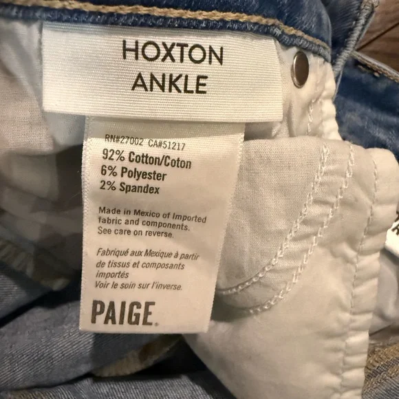 PAIGE Hoxton Ankle Skinny Jeans 28 Distressed Raw Hem - Picture 4 of 12